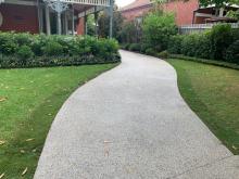 Exposed aggregate driveway constructed in Malvern East